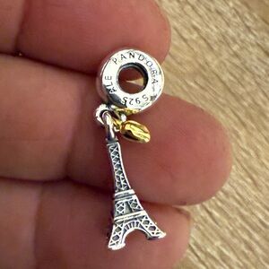 Pandora Silver and Gold Eiffel Tower Charm